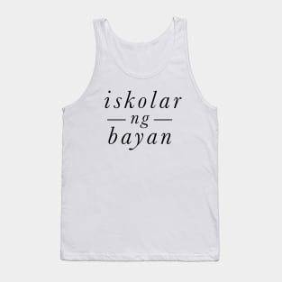 iskolar ng bayan - black letters Tank Top